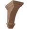 Ekena Millwork 4"W x 4 3/4"D x 8"H Small Jefferson Wood Vintage Decor Corbel, Weathered Brown CORWD04X04X08JEBR - alternate 1